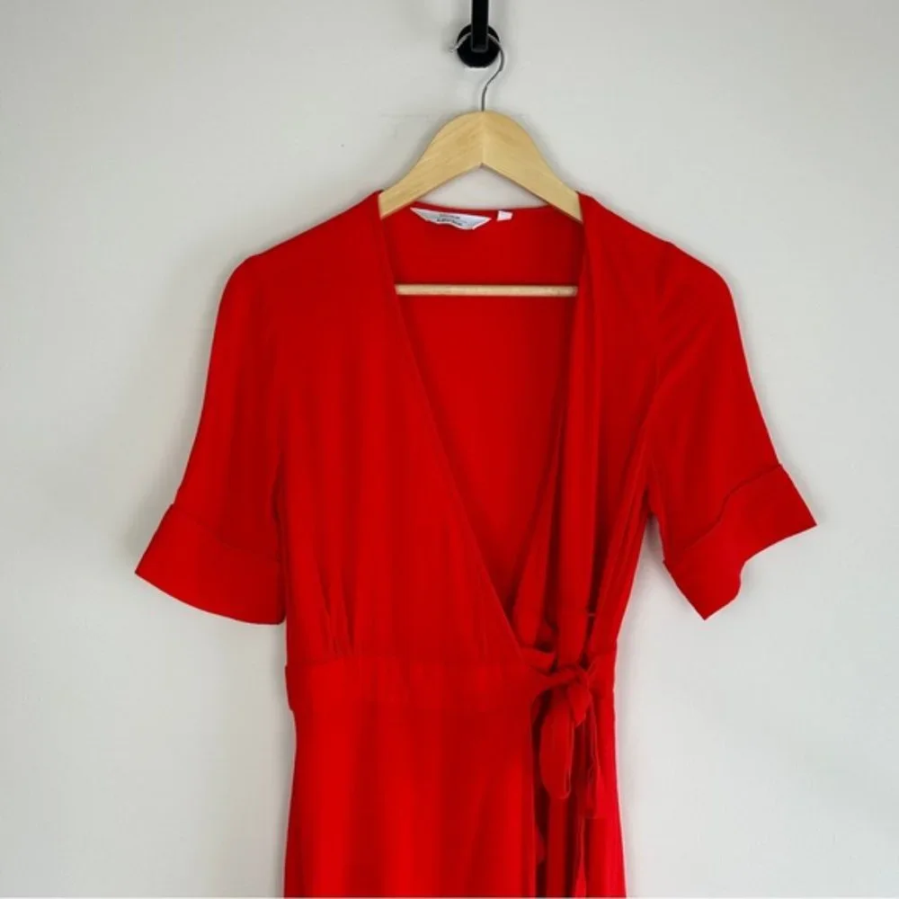 & Other Stories red wrap midi dress - Picture 7 of 7